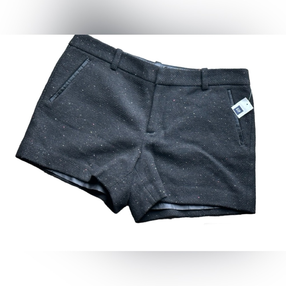 GAP Black Lined Wool Shorts with Colorful Speckles - Women’s Size 8